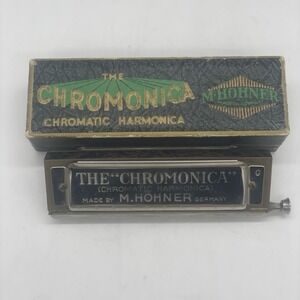 Vintage M Hohner "the Chromonica" Harmonica In C Key with Box Amazing Condition